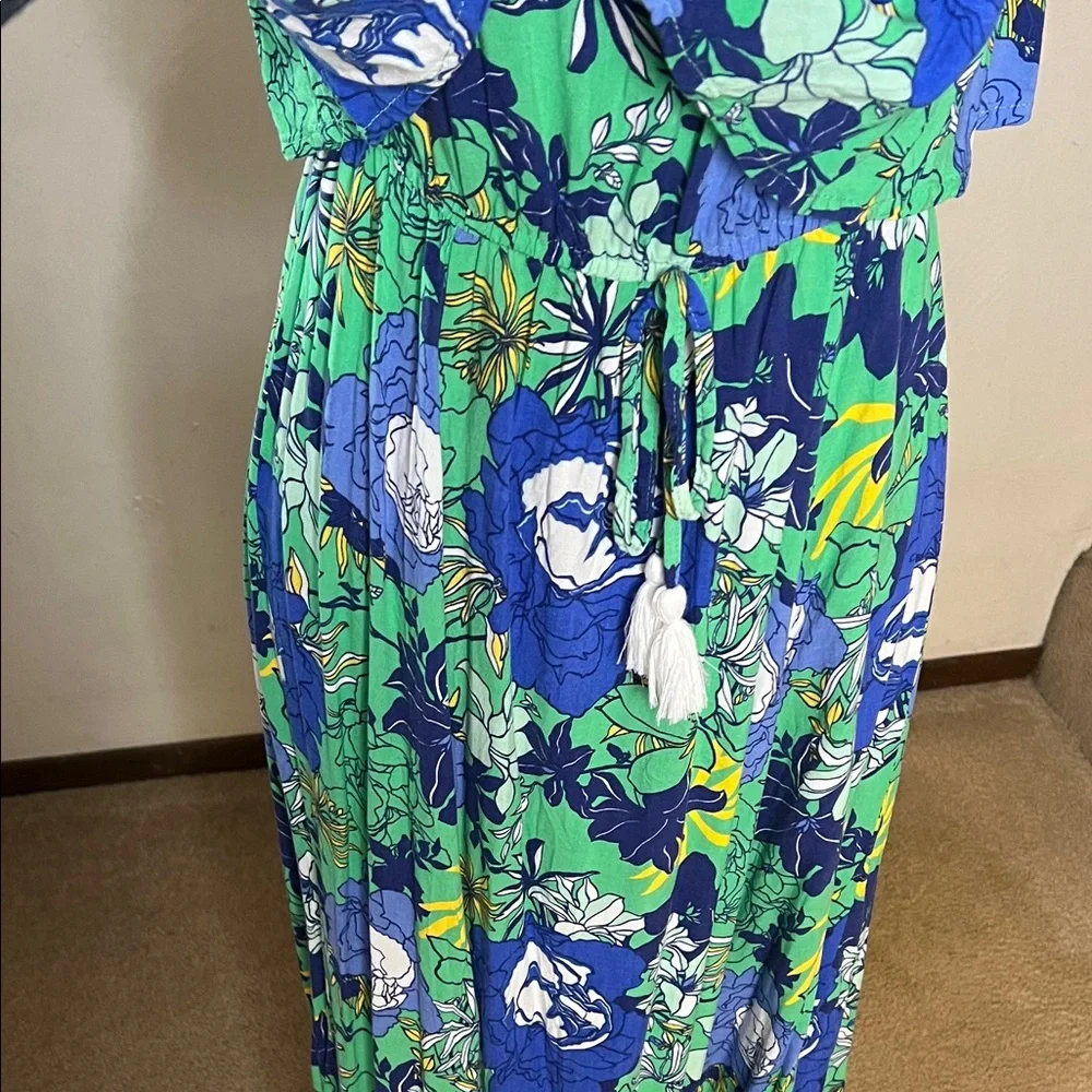 Japna Floral Strapless Maxi Dress Size M - Picture 4 of 6
